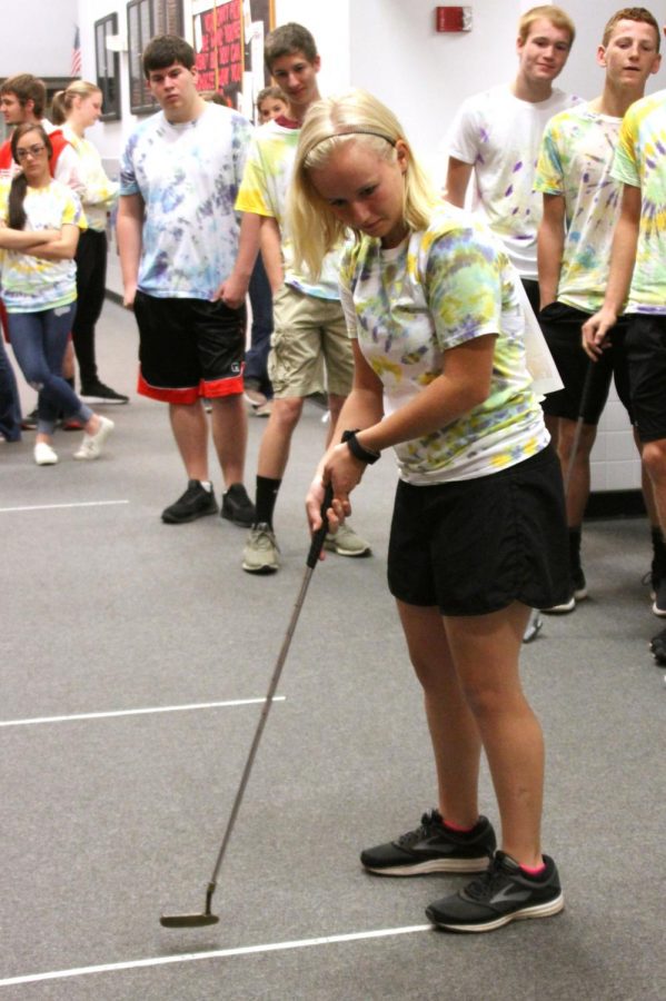 For the Molennium Falcons, junior Amy Zoglmann also competes in the golf game.
