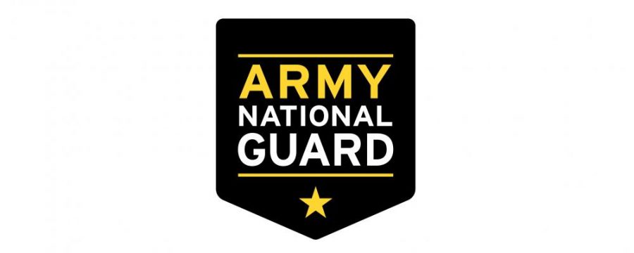 Army National Guard representative visits during lunch
