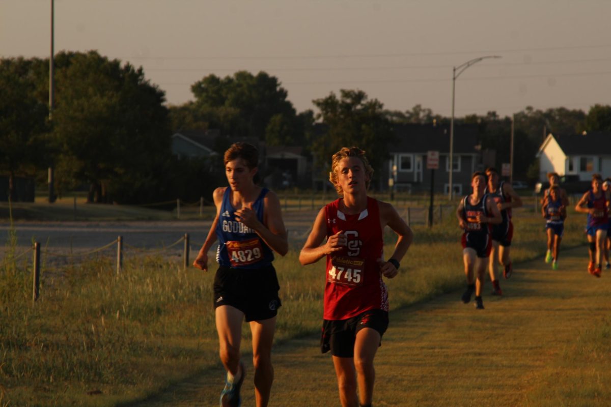 Sophomore+Trent+Haines+runs+at+the+first+cross+country+meet+in+Clearwater+on+Aug.+31.%0A