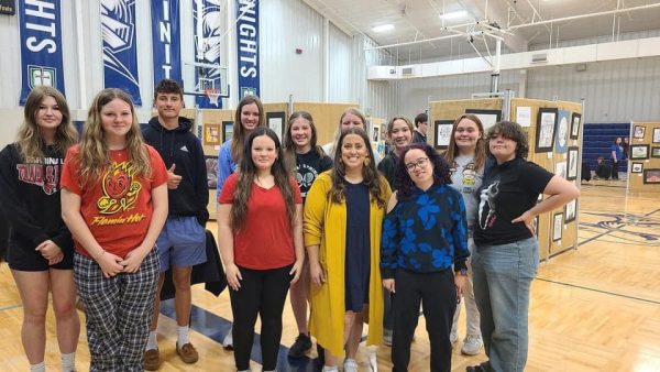 Students attended the CPL league art contest on April 24. Three students placed. 
Photo courtesy of the USD 356 Facebook page. 