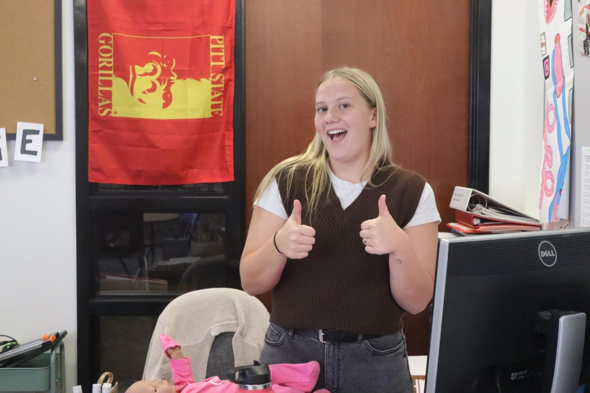 In 7th hour Nutrition and Wellness, FACS teacher Emma Willert poses for a photo.